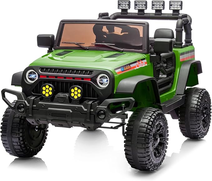 12V Kids Ride on Car Truck, Kids Electric Vehicles Car Ride on Toy w/Remote Control - Army Green-CubbioJoy