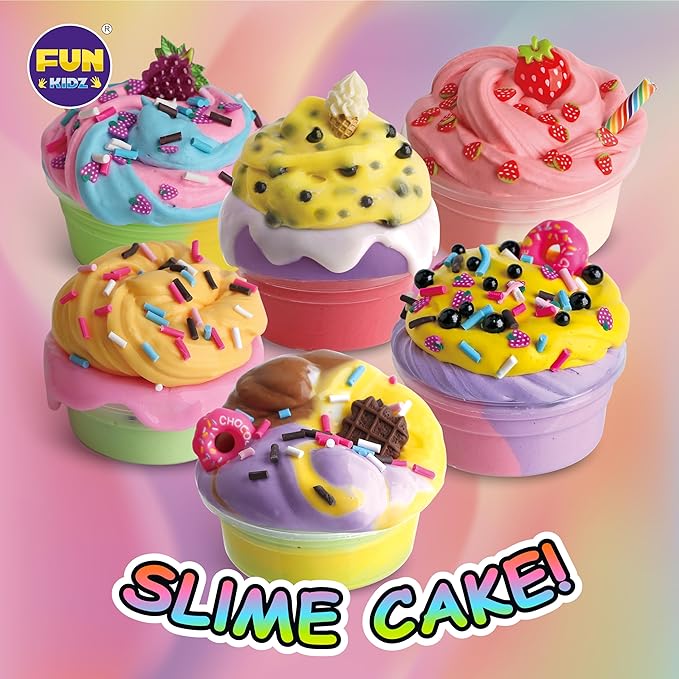 4 LB Milky Butter Slime Bucket Gift for Girls, FunKidz 64 FL OZ Huge Soft White Premade Scented Slime Kit Toy with 29 Variety Add-Ins Perfect Birthday Present for Kids Age 6+-CubbioJoy