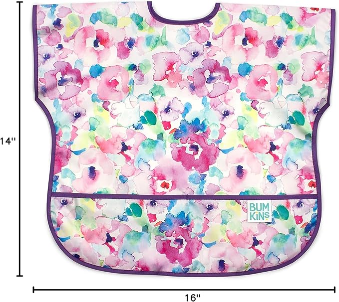 Bumkins Bibs - Toddler Bibs, Waterproof, Large for 1-3 Years, Short Sleeve-CubbioJoy
