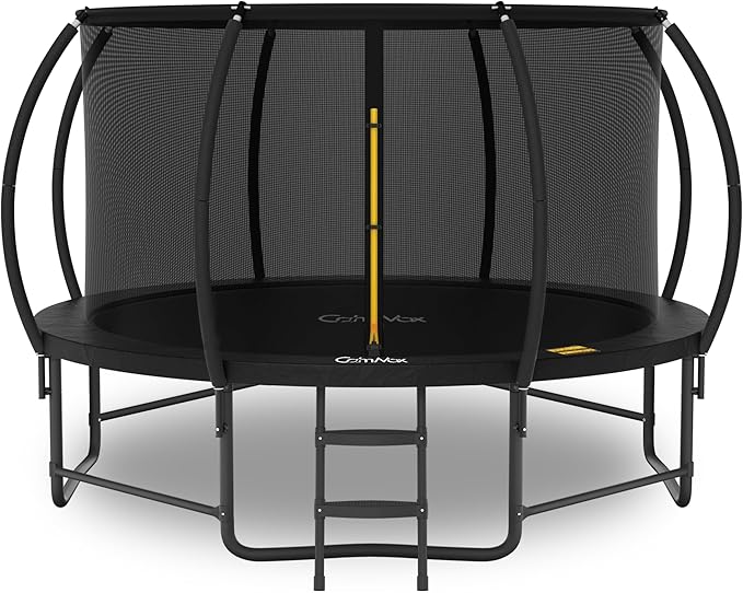 14FT 12FT 10FT 16FT Trampoline with Safety Enclosure, Anti-Rust Coating – ASTM Certified, Heavy-Duty Outdoor Trampoline with Ladder – for Kids & Adults-CubbioJoy