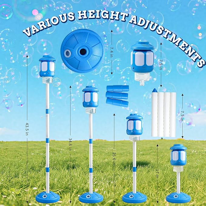 Bubble Machine for Kids Bubble Blower Maker with Lights and Music Automatic Bubble Stand Machine for Parties Birthday Wedding Toddlers Kid Summer Outdoor Toys-CubbioJoy