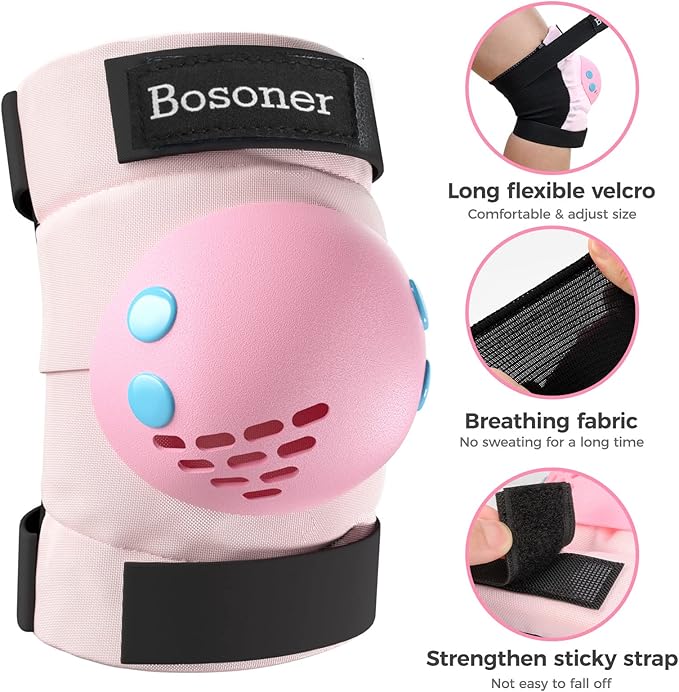 BOSONER Kids/Youth Knee Pad Elbow Pads for Roller Skates Cycling BMX Bike Skateboard Inline Rollerblading, Skating Skatings Scooter Riding Sports-CubbioJoy