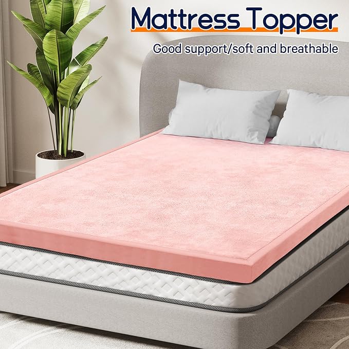 Baby Play Mat for Floor Tummy Time Nursery Rug Muscle Area Rug Playroom Tatami 50 * 50" Memory Foam 1.3" Thick Crawling Mat For Babies,Toddlers, Infants, Kids(Pink)-CubbioJoy