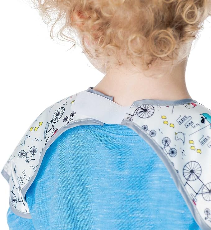 Bumkins Bibs - Toddler Bibs, Waterproof, Large for 1-3 Years, Short Sleeve-CubbioJoy