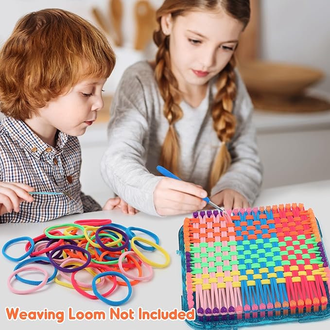 IQKidz 224 PCS Loom Loops Refill for Potholder Weaving Loom Kit Toys, Elastic DIY Arts and Crafts Loops Supplies for Kids Beginners, Perfect Birthday Gifts for 5 6 7 8-12 13 Year Old Girls-CubbioJoy