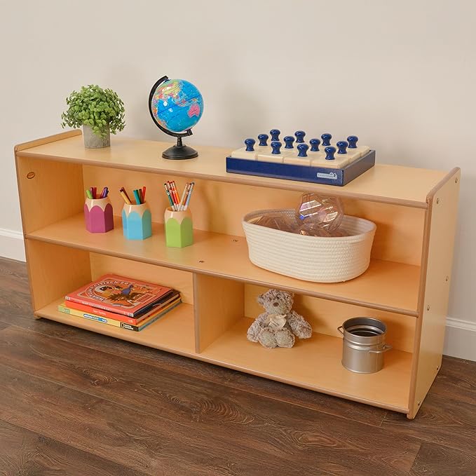 Children’s Factory Kids 2 Shelf Bookshelf Organizer, Classroom Bookshelf for Kids and Toddlers-CubbioJoy