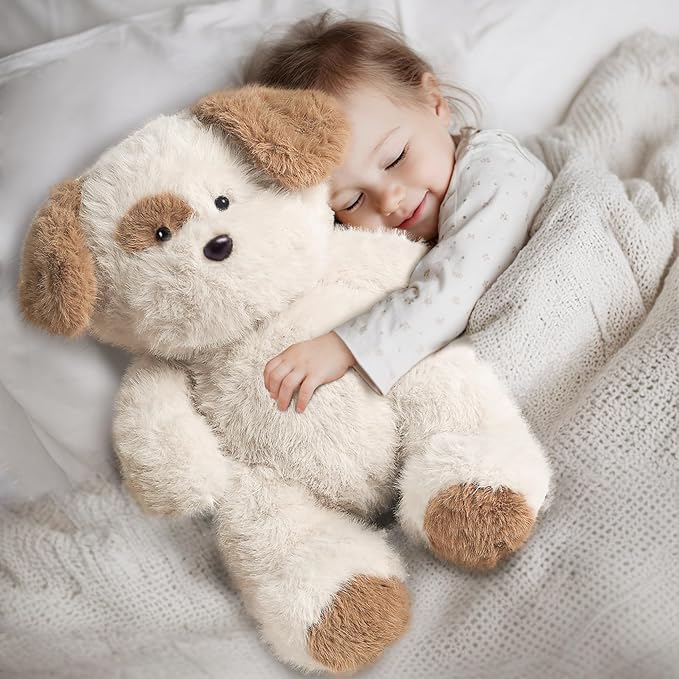 iPlay, iLearn Dog Stuffed Animal, Soft Plush Baby Toy, Infant 18" Big Cute Fluffy Puppy Toy, Ultra Soft Nursery Bedtime Huggable Birthday Gifts for Toddlers Girls Boys Kids Age 0 and up-CubbioJoy