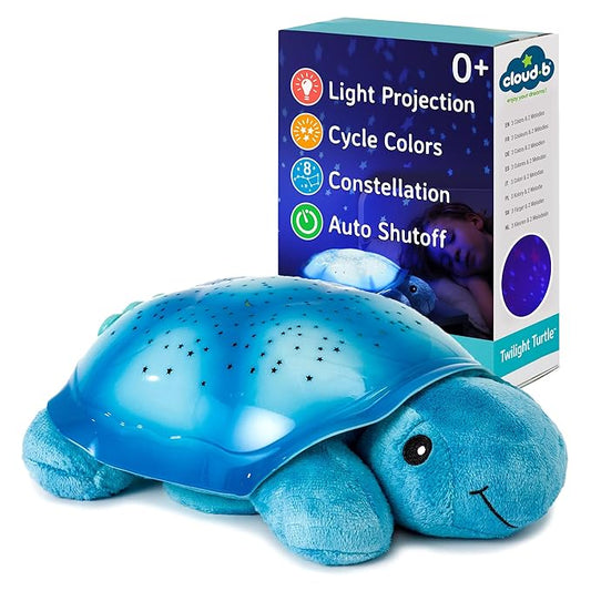 Cloud b Calming Nightlight Star Projector | Gentle Brightness | 3 Colors | 8 Constellations | Auto-Shutoff | Twilight Turtle Blue-CubbioJoy
