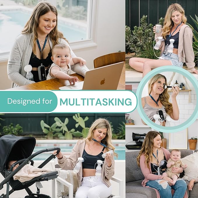 BabyBuddha Breast Pump 2.0, Wearable Electric Breastfeeding Pump with Soft Stimulation Mode, Portable, Hands-Free Milk Extractor, Hospital Grade, 3 Modes, 21 Suction Levels, 22 to 24mm Flange-CubbioJoy