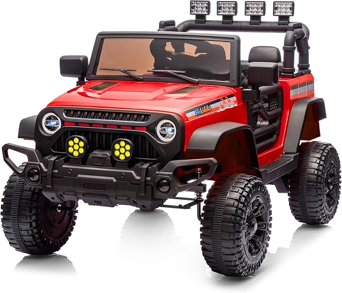 12V Kids Ride on Car Truck, Kids Electric Vehicles Car Ride on Toy for Toddlers 3-5 with Remote Control - Red-CubbioJoy