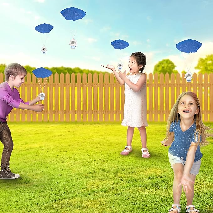 ArtCreativity 24-Pack / 2" Mini Astronaut Paratroopers – Durable Parachute Toys for Kids – Space-Themed Party Favors, Astronaut Piñata Fillers, and Goodie Bag Toys-CubbioJoy