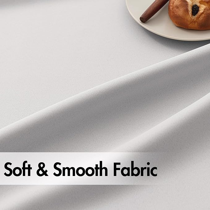 ANRODUO Back Tab Blackout Curtains for Bedroom Living Room, Rod Pocket Pinch Pleated Thermal Insulated Room Darkening Curtains 63 Inches Long 2 Panels, Greyish White, 42 x 63 Inch-CubbioJoy