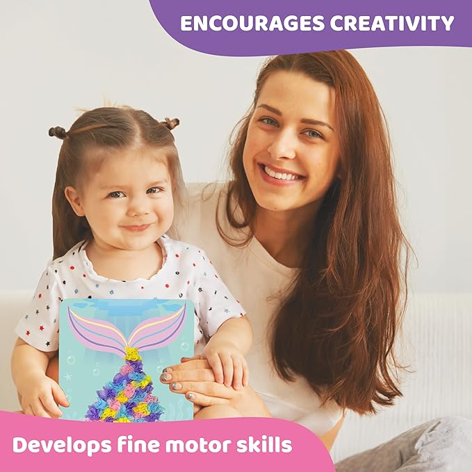 jackinthebox Poke Poke Art – Magical Theme, Mess-Free Fabric Art and Craft, Flower Pressing Kits, Gift for Kids, Girl Gifts, DIY Activity Boy Gift, Toys for Girls and Boys Ages 4 5 6 7 8-CubbioJoy