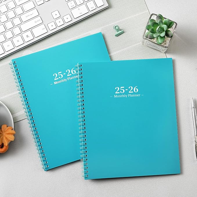 2026 Monthly Planner - JUL 2025 - DEC 2026, Academic Planner 2026, 18 Monthly Calendar with Colorful Tabs, Waterproof Cover (Blue, 8" x10", Notes)-CubbioJoy