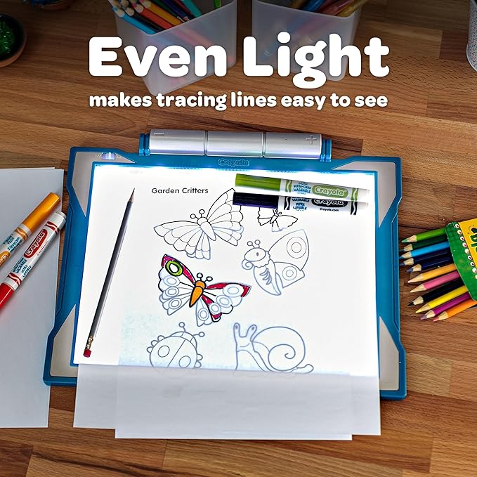 Crayola Light Up Tracing Pad - Blue, Drawing & Tracing Projector for Kids, Sketching Light Box Table, Toys for Kids, Gift for Girls & Boys, Ages 6+-CubbioJoy