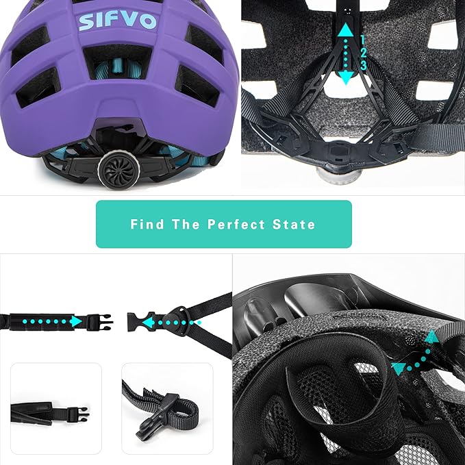 Kids Bike Helmet, SIFVO Kids Helmet 8+ Boys and Girls Bike Helmet with Cool Visor, Bike Helmets for Kids, Youth Bike Helmet Kids Mountain Bike Helmet Lightweight and Sturdy【55-58cm】-CubbioJoy