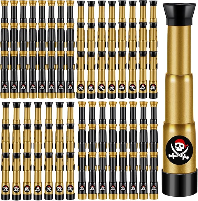 Deekin 12 Pcs Pirate Telescope for Kids Pirate Party Favors Accessories Telescope Toys Spyglass Mini Treasure Hunt for Boat Halloween Birthday Party Supplies-CubbioJoy
