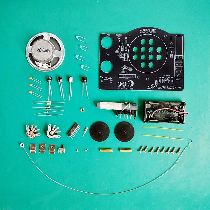 AM FM Radio Kit Soldering Project Kit for Learning Practicing Teaching Electronics, Great STEM Project and Gift, New Version-CubbioJoy