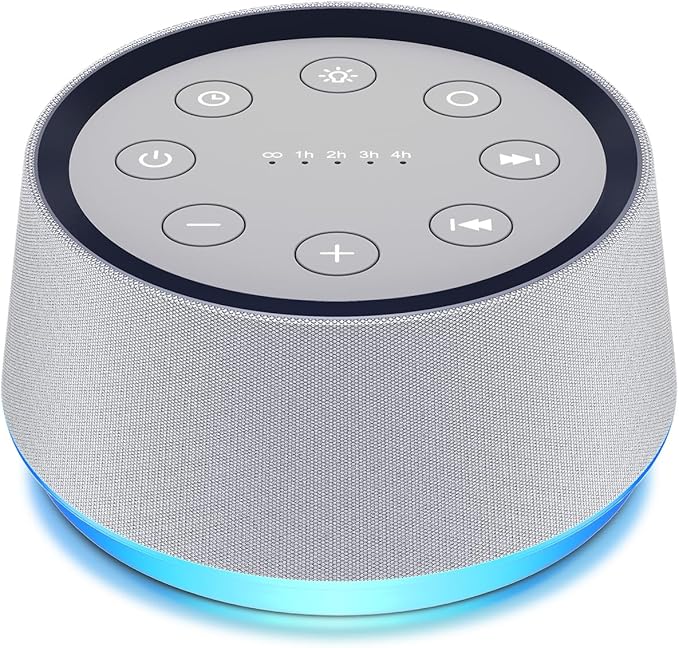 Brown Noise Sound Machine with 30 Soothing Sounds White Noise Machine 12 Colors Night Light for Baby Adults Kids Sleep Machines 36 Volume Levels 5 Timers for Home Office-CubbioJoy