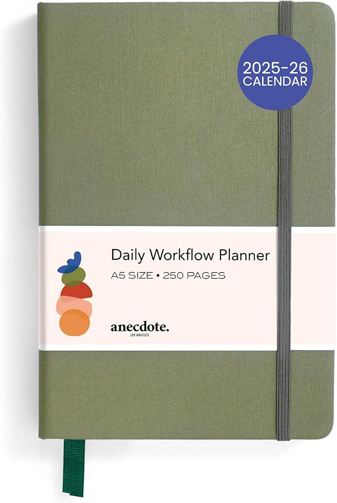 Anecdote 2026 Planner: A Monthly, Weekly & Daily Planner 2026 for Planning Your Success - A5 Size Hardcover Start Anytime and Achieve your Goals - Olive Green-CubbioJoy