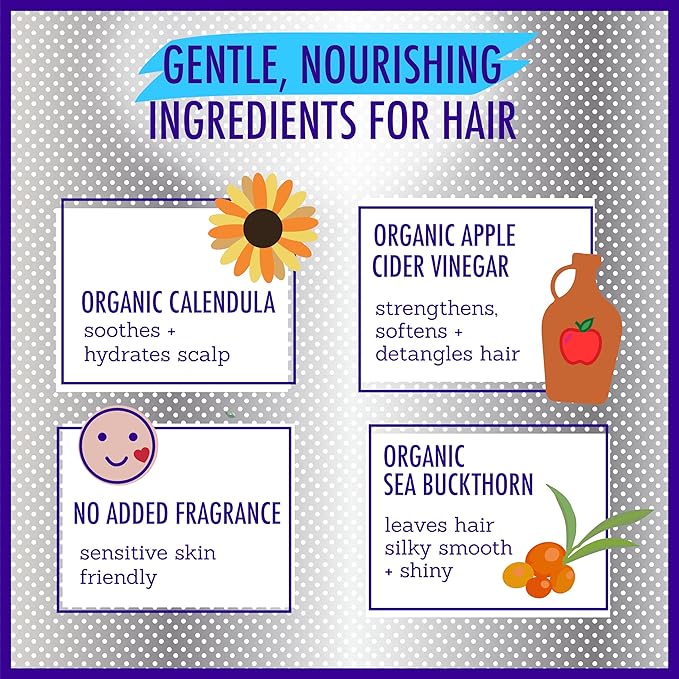 California Kids Conditioner | Super Sensitive | Unscented | 100% Plant-Based | Rinse-out or Leave in Conditioner | Moisturizing | 251 ml / 8.5 oz-CubbioJoy