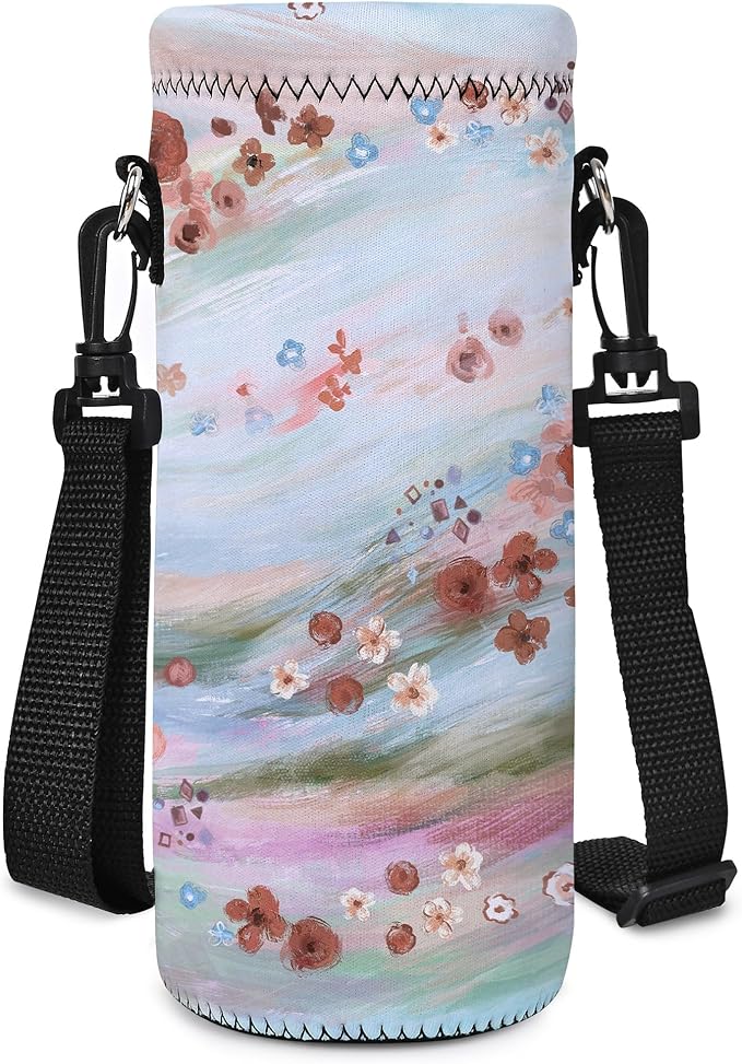 AUPET Water Bottle Sling Bag Carrier Crossbody Sleeve,Insulated Neoprene Bottle Case Holder Pouch Cover 500ML/17oz with Shoulder Strap for Walking Women Men-CubbioJoy