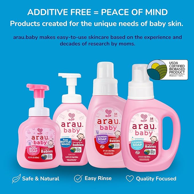 Unscented Foam Bottle Wash, Natural Plant Based Baby Bottle & Dish Soap, No Artificial Fragrance or Additives, Gentle for Washing Bottles, Pacifiers and Toys, Easy Rinse, 15.21 Fl Oz-CubbioJoy