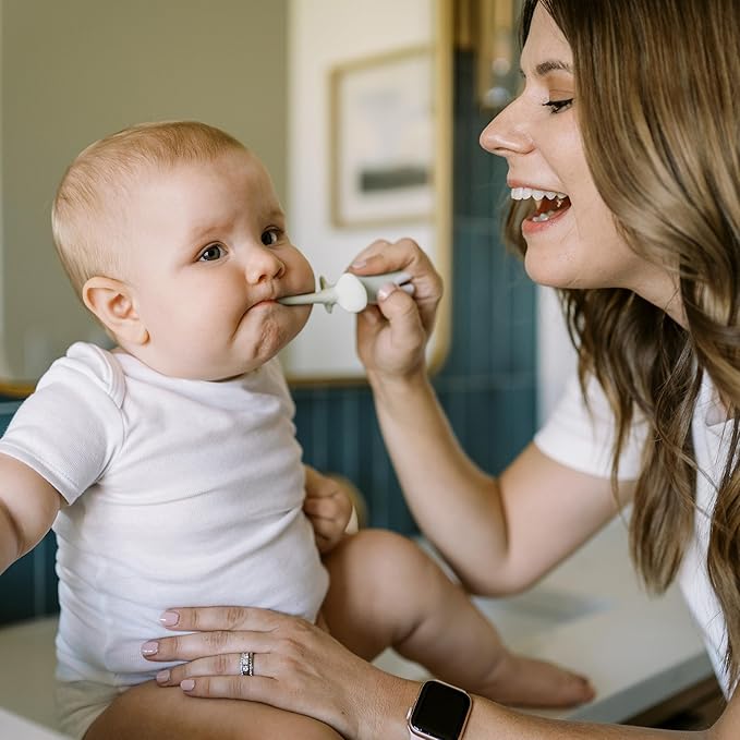 Dr. Brown's Infant-to-Toddler Toothbrush, Elephant, Mint, 0-3 Years-CubbioJoy