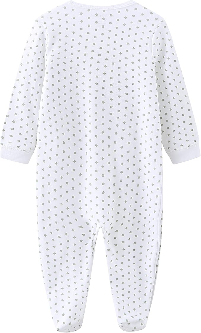 Kiddiezoom Baby and Toddler Boys'Snug Fit Footed One-Piece Romper Jumpsuit Cotton Cotton Footed Outfit-CubbioJoy