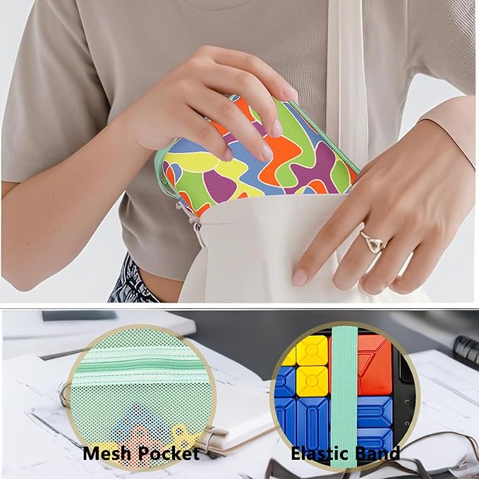 Case Compatible with Giiker Super Slide Brain Games, Protective Storage Bag Holder for Giiker Brain Teaser Puzzles Games Toys (Only Case) (Multicolor)-CubbioJoy
