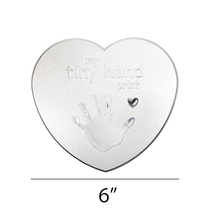 C.R. Gibson 3 Piece Baby Handprint & Footprint Kit, 6.5" x 6.25", Heart First-CubbioJoy