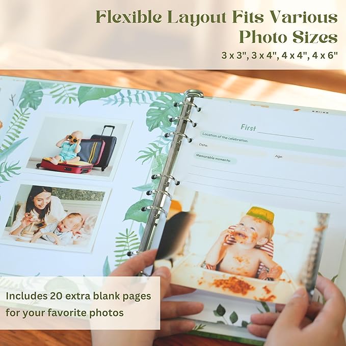 Baby Memory Book Keepsake | Minimalist First 5 Years Baby Book & Photo Album for Baby Boy or Girl| Gender Neutral Baby Journal Scrapbook for Milestones (Modern)-CubbioJoy