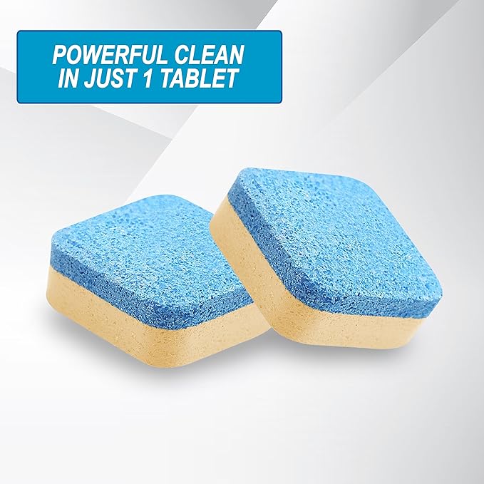 Air Jungles Dishwasher Cleaner Tablets 24 Count, Lemon Scent, Deep Cleaning Descaler, Formulated To Clean Dishwasher Machine, Remove Odor, Hard Water, Calcium, Bad Smell, 12 Month Supply-CubbioJoy