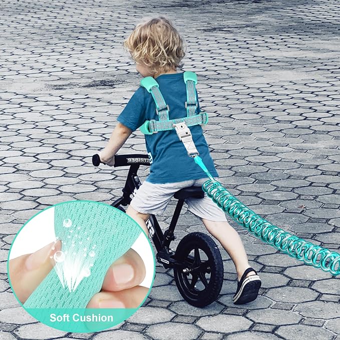 Accmor Toddler Harness Leash, Reflective Kid Harness with Anti Lost Wrist Link, Harness Leash for Toddlers, Child Walking Harness Kids Leash Wristband Belt with Lock for Baby Boys Girls to Outdoor-CubbioJoy