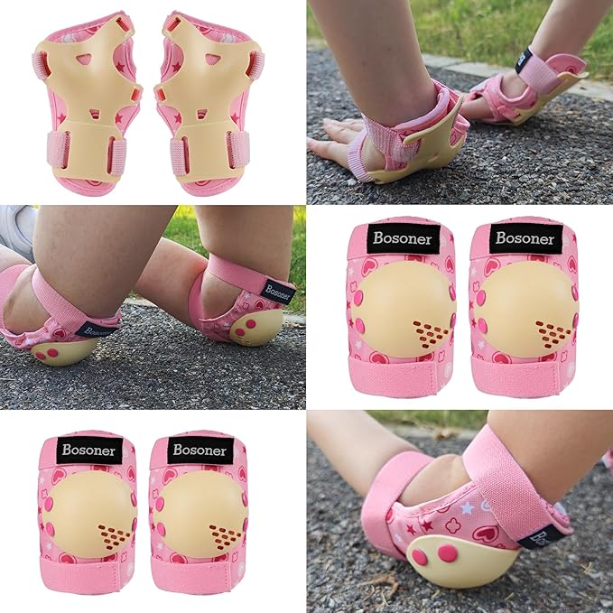 BOSONER Kids/Youth Knee Pad Elbow Pads for Roller Skates Cycling BMX Bike Skateboard Inline Rollerblading, Skating Skatings Scooter Riding Sports-CubbioJoy