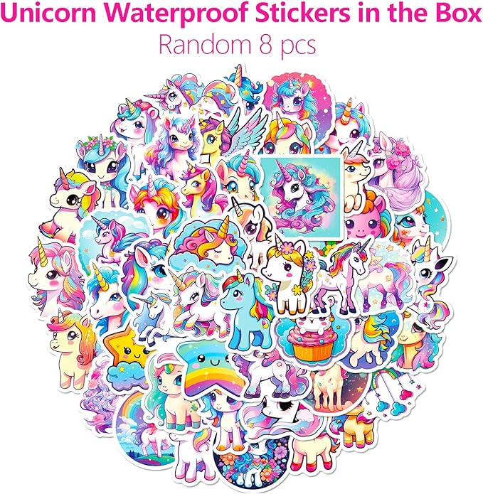 Kids Bike Helmet with Knee Elbow Wrist Pads Guards,Pink,for Ages 2-3-5-8-14,Sports Bicycle,Skate Scooter,Rollerblading with Unicorn Sticker-CubbioJoy