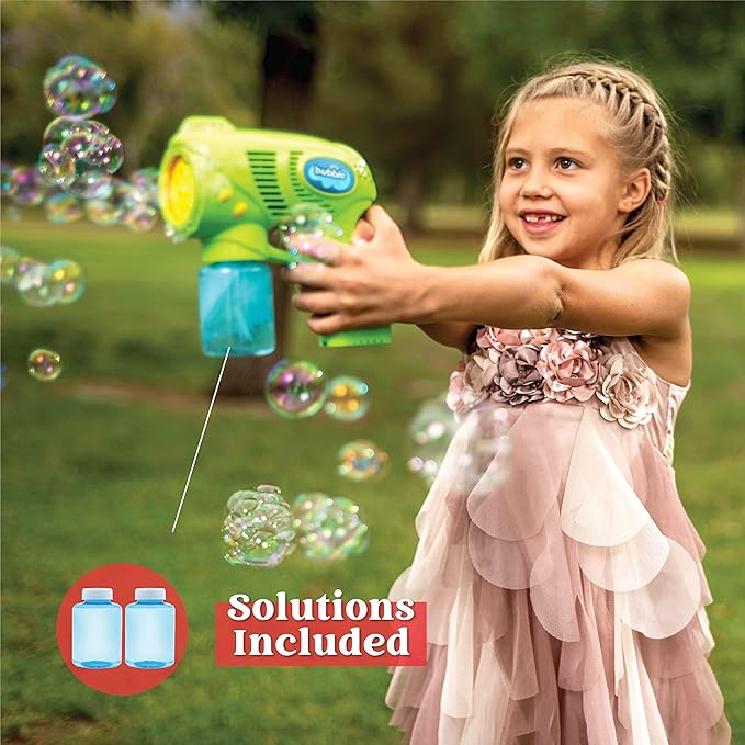 JOYIN 2 Kids Bubble Gun with 2 Bottles Refill Solution, Bubble Machine Gun for Toddlers 1-3 Kids 4-8, Party Favors, Summer Toy, Outdoors, Easter, Birthday Gift-CubbioJoy