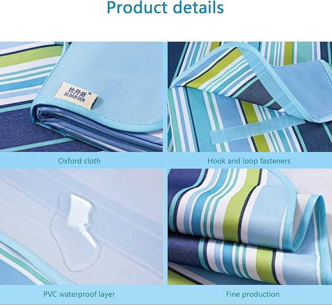 Beach Blanket Extra Large Picnic Blankes Sandproof Waterproof Outdoor Indoor Blanket Lightweight Handy Mat Portable Beach Mat for Camping Hiking Travel Park Grass 80" x 80"-CubbioJoy