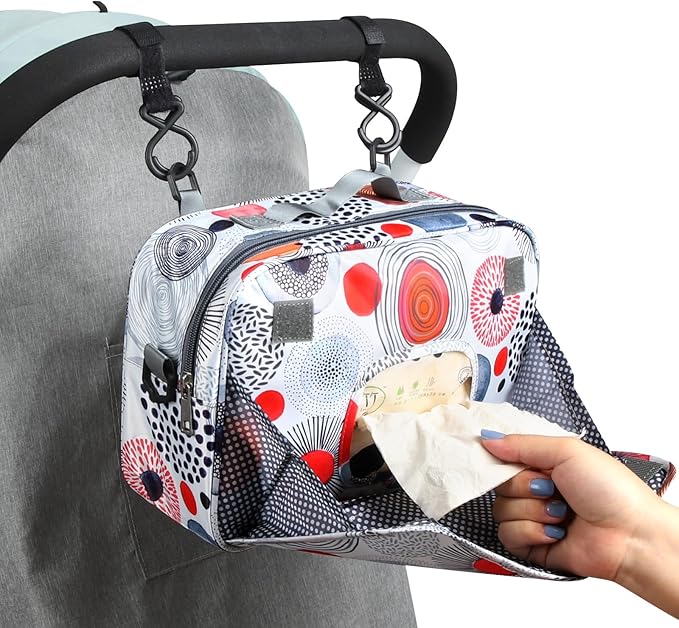 Accmor Stroller Organizer, Universal Stroller Organizer with Insulated Cup Holder Pocket, Dual Purpose Large Capacity Stroller Bag Caddy, Stroller Accessories Fits for Uppababy, Doona, Nuna Strollers-CubbioJoy