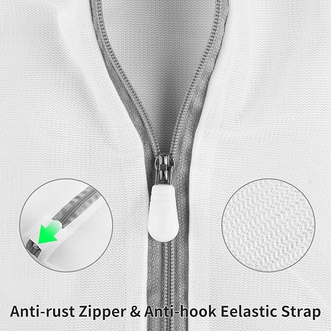 3 Pack Mesh Laundry Bags Medium by MDSXO- Fine Durable Lingerie Delicates Bag for Washing Machine for Socks, Bra, Mask,Underwear 12 * 16 inch [3 Pack]-CubbioJoy