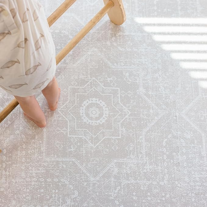 Baby Play Mats for Floor - Layla (6x6ft) - Premium EVA Foam Play Mat for Babies & Toddlers - Perfect for Tummy Time, Crawling, Playroom - Stylish & Comfortable Kids Play Mat-CubbioJoy