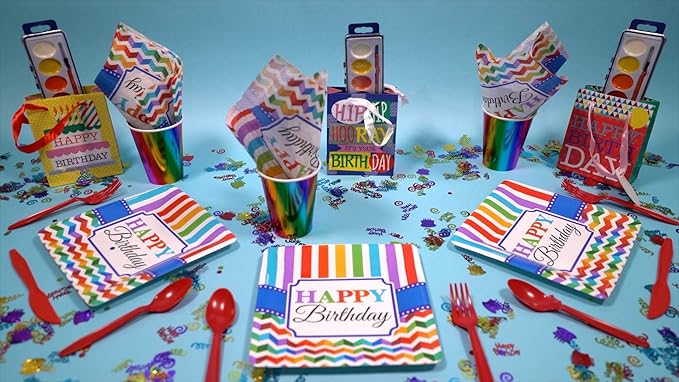 Bedwina Watercolor Paint Sets for Kids - Bulk Pack of 12, 8 Washable Water Color Paints in Palette Tray and Painting Brush for Coloring, Art, Classrooms and Paint Party Supplies-CubbioJoy