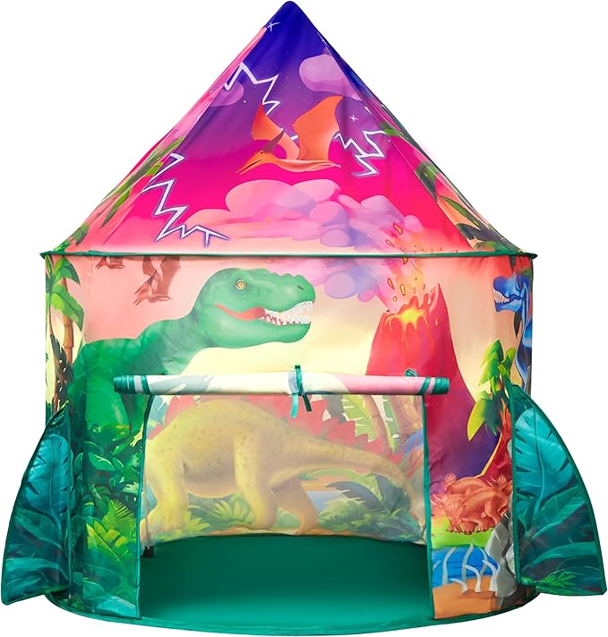 JOYIN Dinosaur Play Tent for Kids, Pop Up Play Tent for Boys & Girls, Kids Indoor Outdoor Dinosaur Playhouse Tent Set for Toddlers Birthday-CubbioJoy
