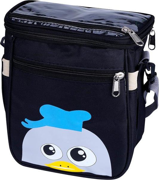 Baby Stroller Organizer Bag，Small Diaper Bag - Universal Stroller Organizer With Insulated Cup Holder,Pocket With Baby Wipes Dispenser，Adjustable Shoulder Strap(Black)-CubbioJoy