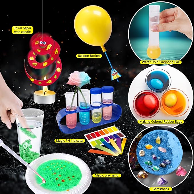 310 Experiments Science Kits for Kids, S.T.E.M Scientific Projects Toys for Boys Girls Gifts Ideas Birthday Christmas, Erupting Volcano, Chemistry Set, Space Project-CubbioJoy
