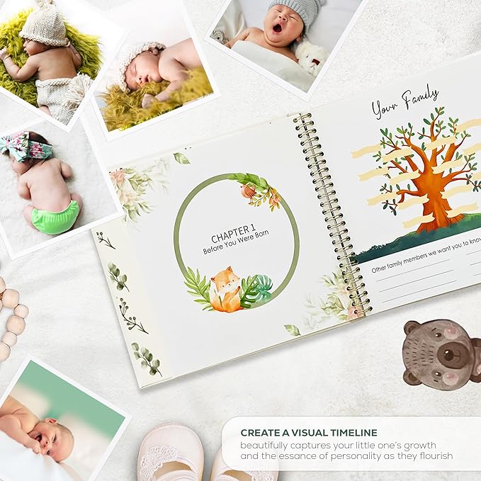 Baby's First Years Book, Baby Memory Book Gender Neutral, Baby Diary Record Book, Baby First 5 Years Book, Baby Book Memory Keepsake, Personalized Books for Baby, Baby First Milestones Book-CubbioJoy