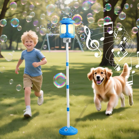 Bubble Machine for Kids Bubble Blower Maker with Lights and Music Automatic Bubble Stand Machine for Parties Birthday Wedding Toddlers Kid Summer Outdoor Toys-CubbioJoy