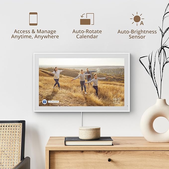 Dragon Touch 21.5 inch Digital Calendar Chore Chart – Interactive Touchscreen, Smart Family Planner, Hearth Display Desk Digital Calendar Seamless Scheduling-CubbioJoy