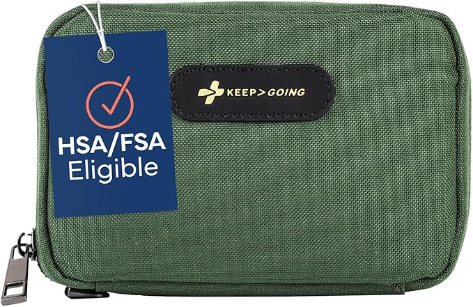 Keep Going Travel First Aid Kit for Kids – 130 Pc. for Car, Purse, Diaper Bag, Backpack, & Suitcase, with Latex-Free Bandages – 7 x 5 x 2 in. Travel First Aid Kit TSA-Approved-CubbioJoy