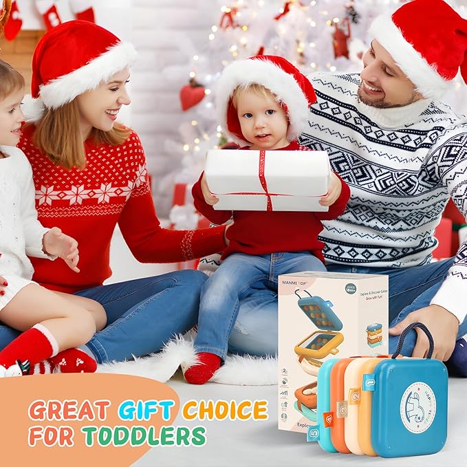 Busy Board for 1 Year Old, Travel Toys for Toddler 1-3, Montessori Busy Board Busy Cube, Toys Gifts for 1 Year Old Boy Girl-CubbioJoy